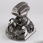 Transformers helmet stand sculpted as a mechanical torso with an Autobot insignia
