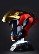 Rear view of the open Iron Man MK50 Mark L helmet showing the inner lining