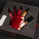 Iron Man MK42 arm packed in its foam-lined box with the remote
