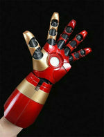 Wearable Iron Man MK42 arm on a real arm with the palm repulsor lit
